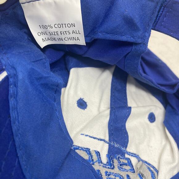 Bud Light Baseball Hat Mens One Size Blue White Spell Out Adjustable - Picture 5 of 9